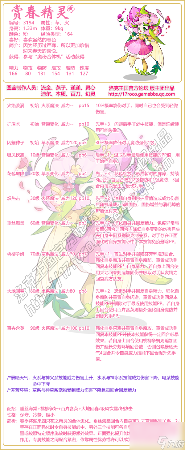 《洛克王国》赏春精灵性格最佳搭配推荐