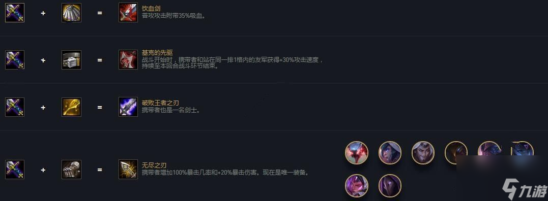云顶之弈10.13装备合成图