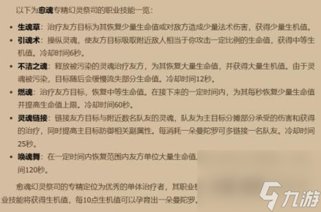塔瑞斯世界幻灵祭司愈魂专精技能介绍
