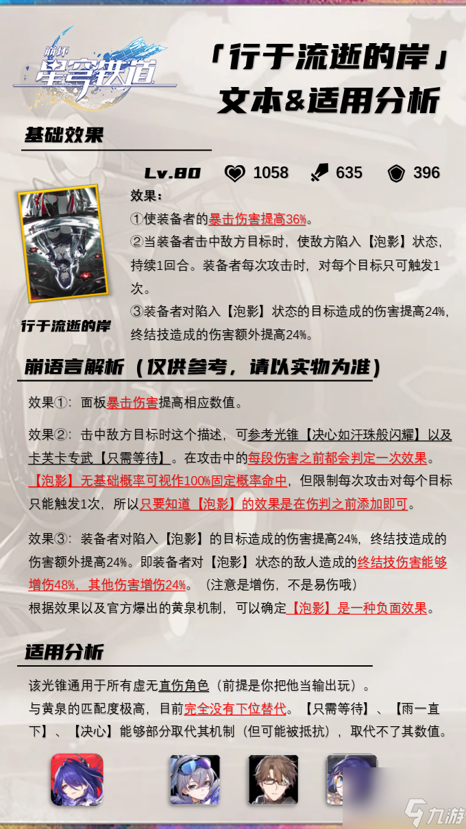 崩坏星穹铁道行于流逝的岸怎么样
