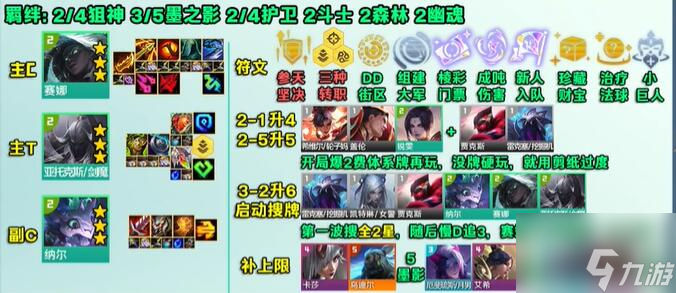 金铲铲之战S11幽魂赛娜怎么玩