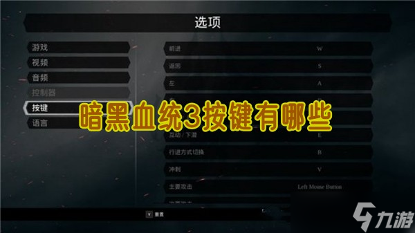 暗黑血统3按键有哪些