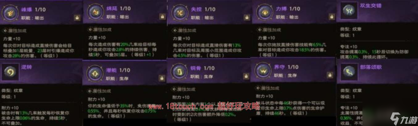 塔瑞斯世界蛮斗士铭文纹章加点攻略