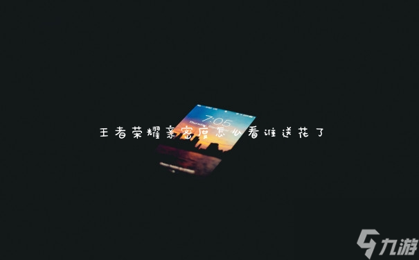 王者荣耀亲密度怎么看谁送花了