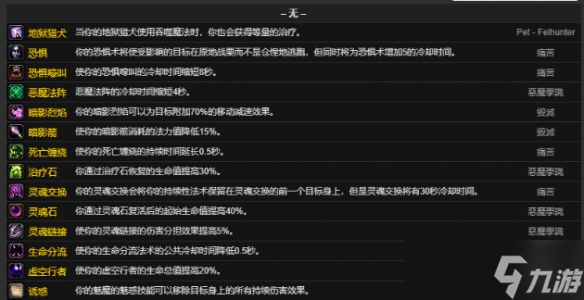 《魔兽世界》CTM怀旧服术士雕文属性一览