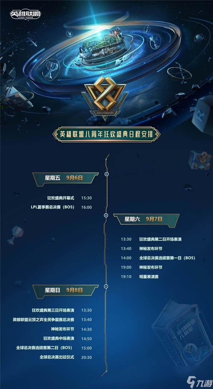 《LOL》八周年狂歡盛典日程安排介紹