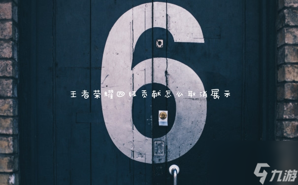王者荣耀四级贡献怎么取消展示