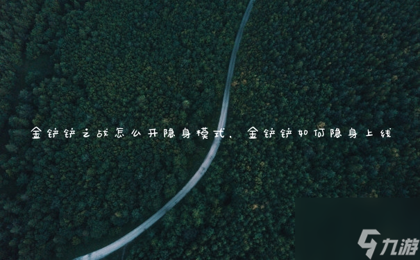 金铲铲之战怎么开隐身模式,金铲铲如何隐身上线