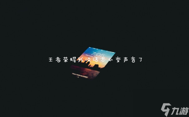 王者荣耀我说话怎么变声音了