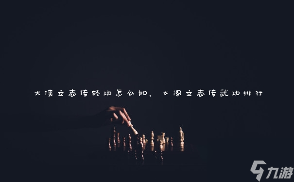 大侠立志传轻功怎么加,太阁立志传武功排行