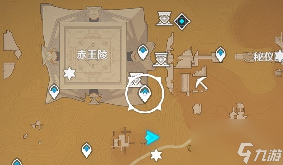 原神赤王陵右边圣章石地图位置一览