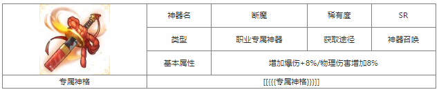 《第七幻域》揭秘SR稀有度職業(yè)神器——斷魔的強大與獲取策略