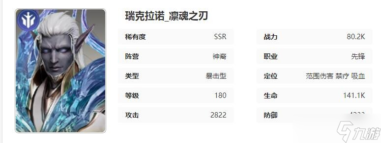 《星际52区》瑞克拉诺角色技能属性介绍