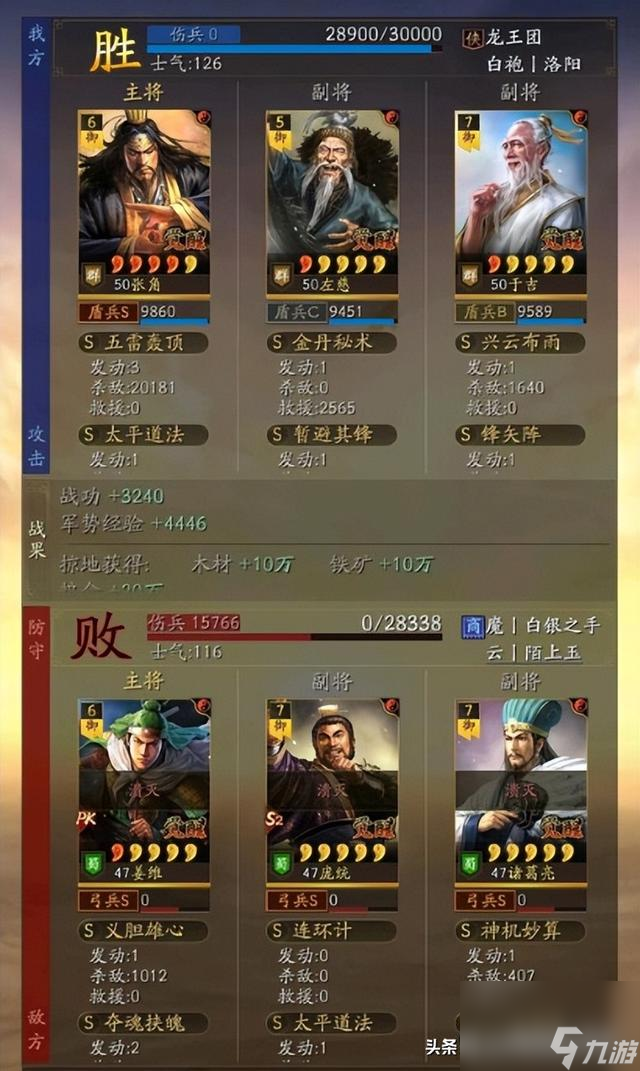 三国志战略版传统三仙，打造稳定万战功三仙