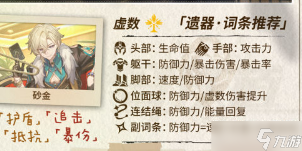 崩坏星穹铁道砂金遗器攻略