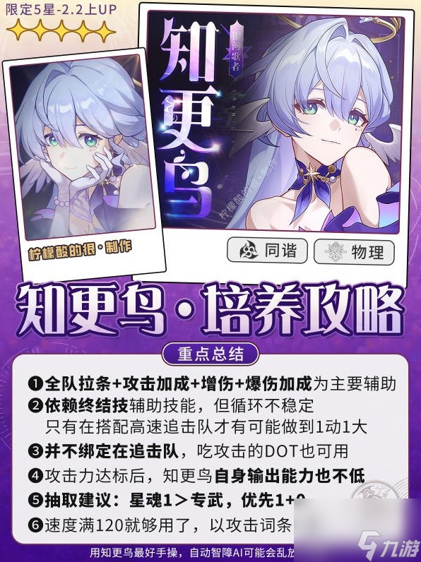 崩坏星穹铁道：知更鸟能力搭配及装备推荐
