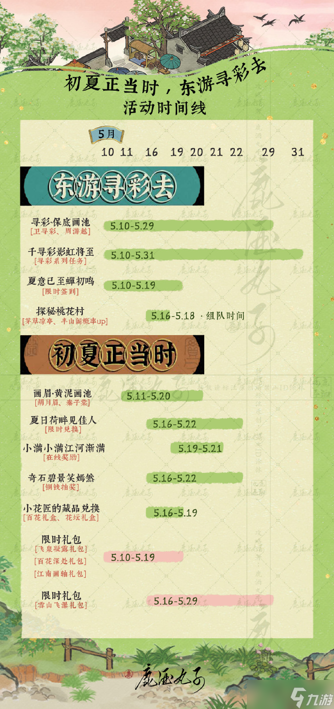 《江南百景图》初夏活动攻略：全面解析“初夏正当时”与“东游寻彩去”活动时间线