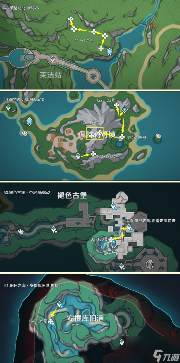 原神蜥蜴尾巴采集地點2024 最新蜥蜴尾巴采集路線圖一覽[多圖]