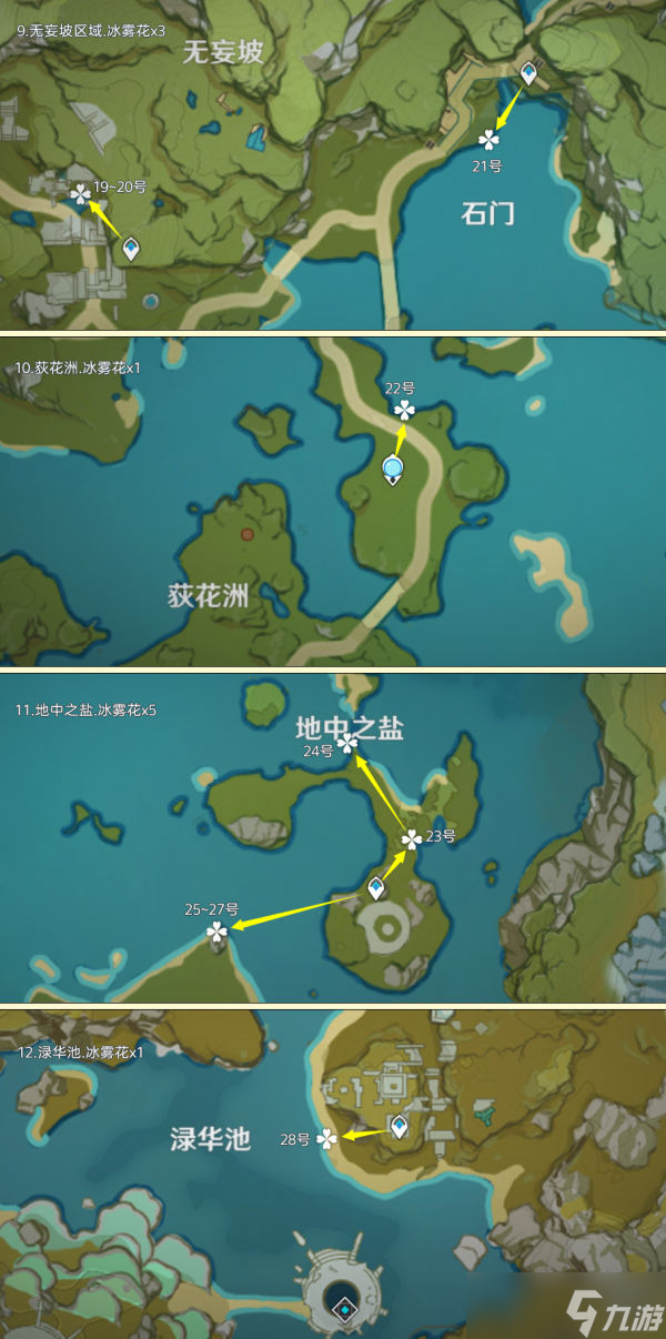 原神冰雾花花朵位置一览
