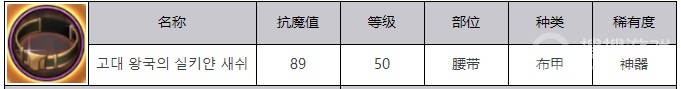 《dnf手游》战争之王的绢丝腰带属性介绍截图