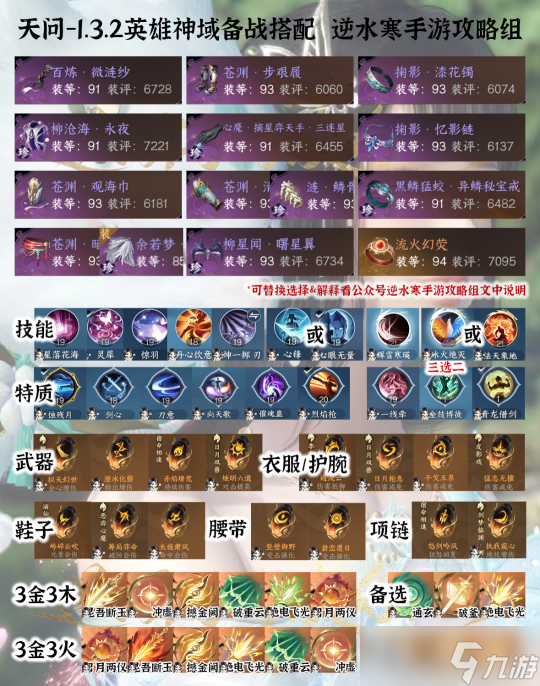 逆水寒手游搭配攻略 1.3.3版本英雄神域PVE搭配