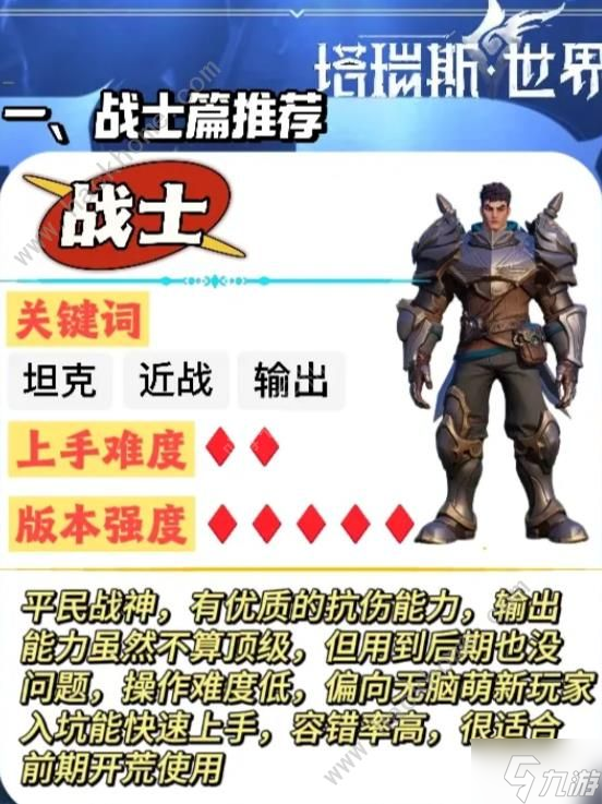 塔瑞斯世界萌新入坑攻略 公测版新手职业选择推荐