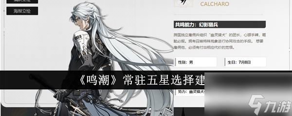 鸣潮常驻五星怎么选