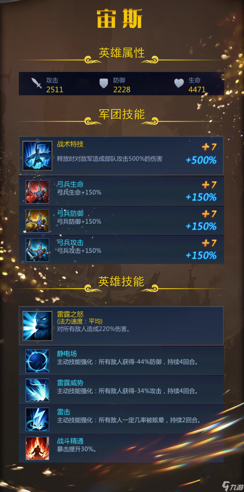 谜题大陆宙斯英雄技能介绍
