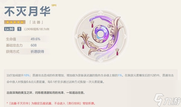 原神不灭月华武器强度如何 原神不灭月华武器强度一览