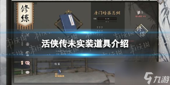 《活侠传》未实装道具介绍