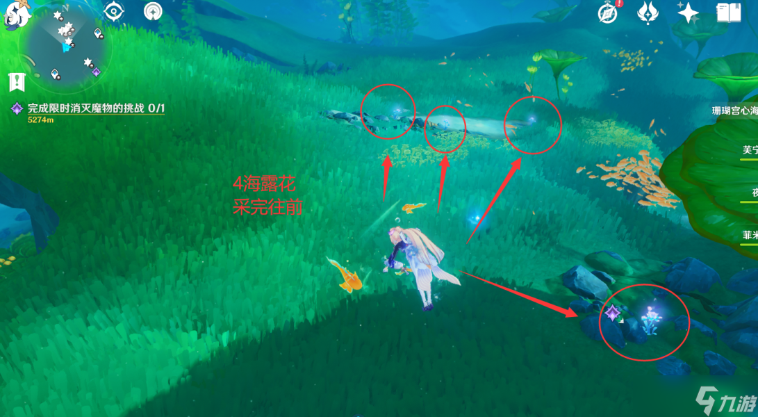 【原神】V4.7攻略 | 希格雯突破材料 | 海露花采集（水下部分）