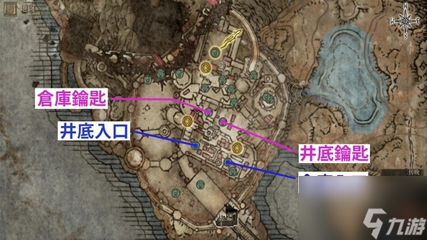 艾尔登法环黄金树之影DLC：塔之镇仓库入口及井底钥匙位置攻略