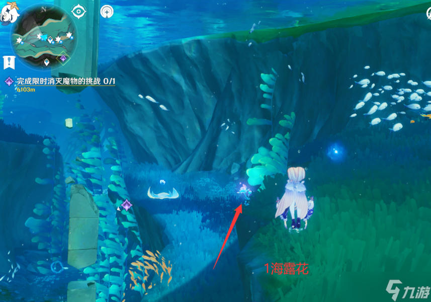 【原神】V4.7攻略 | 希格雯突破材料 | 海露花采集（水下部分）