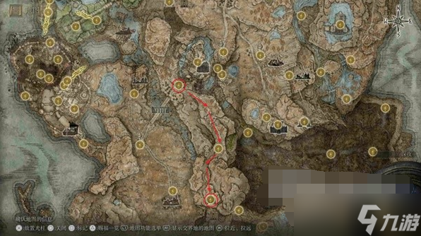 艾尔登法环DLC南方海岸地图碎片收集路线