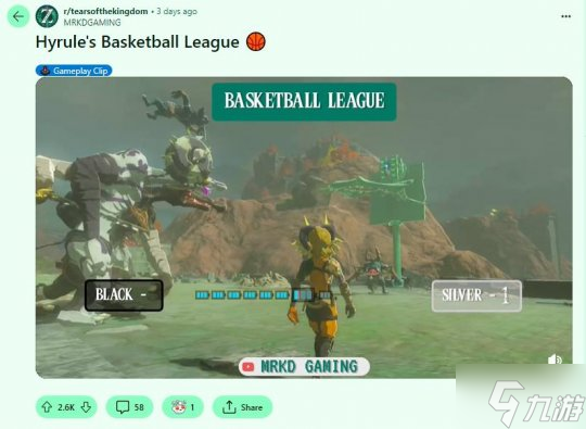 《塞爾達傳說：王國之淚》玩家又整新花樣 誘導莫力布林參加“海拉魯籃球聯(lián)賽”