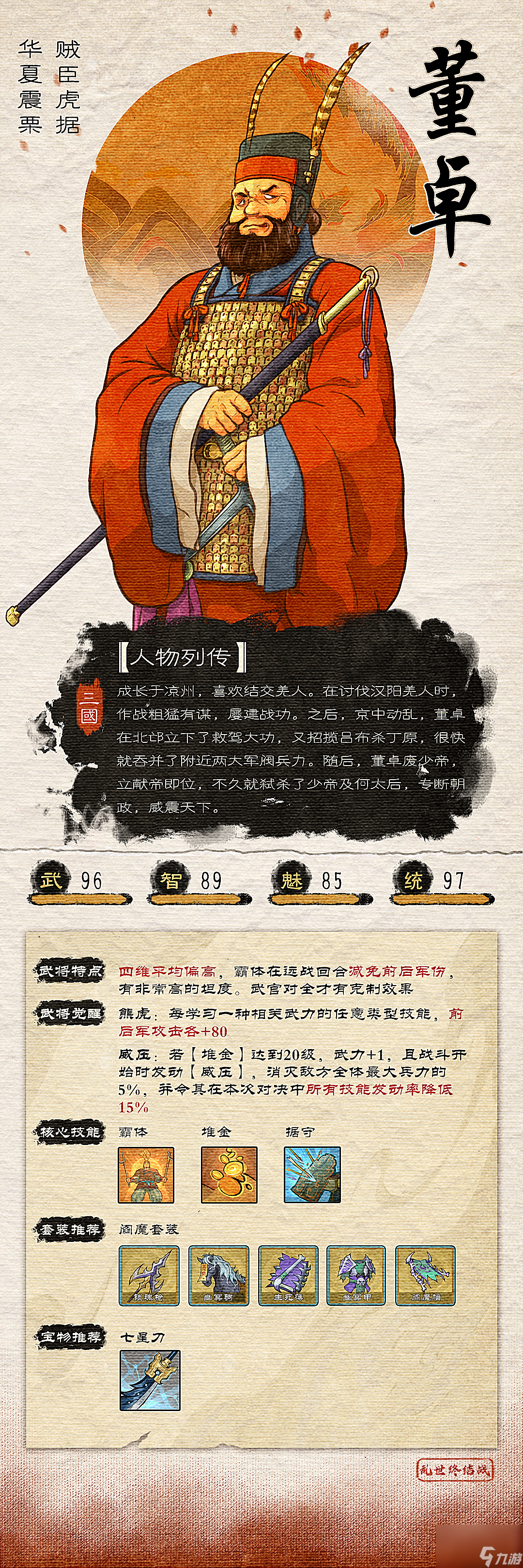 《<a id='link_pop' class='keyword-tag' href='http://m.qicyb.cn/luanshizhongjiezhan/'>亂世終結(jié)戰(zhàn)</a>》武將介紹——董卓