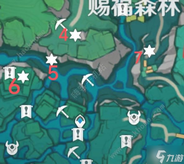 原神赐福森林欢声飞羽全收集点位图 4.8欢声飞羽哪里多