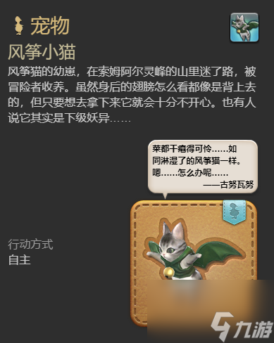 ff14風(fēng)箏小貓寵物獲得方法