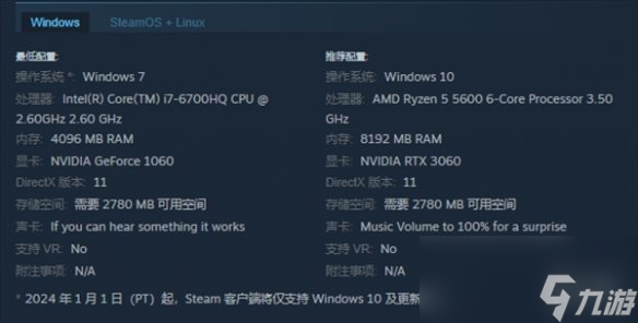 《UNYIELDER》配置要求