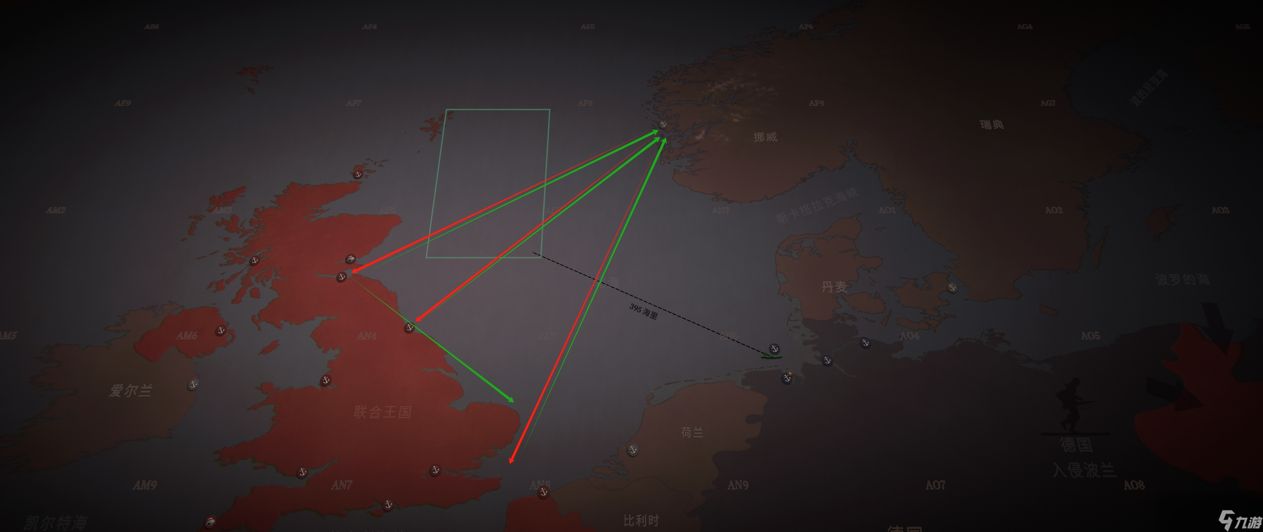 《UBOAT》游戏开始时航线介绍