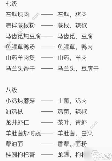 桃源深处有人家家常菜菜谱大全 最新家常菜七八级烹饪食谱一览