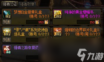 DNF奔赴强者之路活动奖励一览