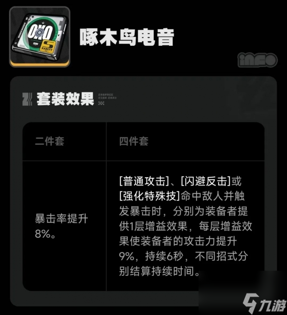絕區(qū)零啄木鳥電音驅動盤搭配詞條推薦