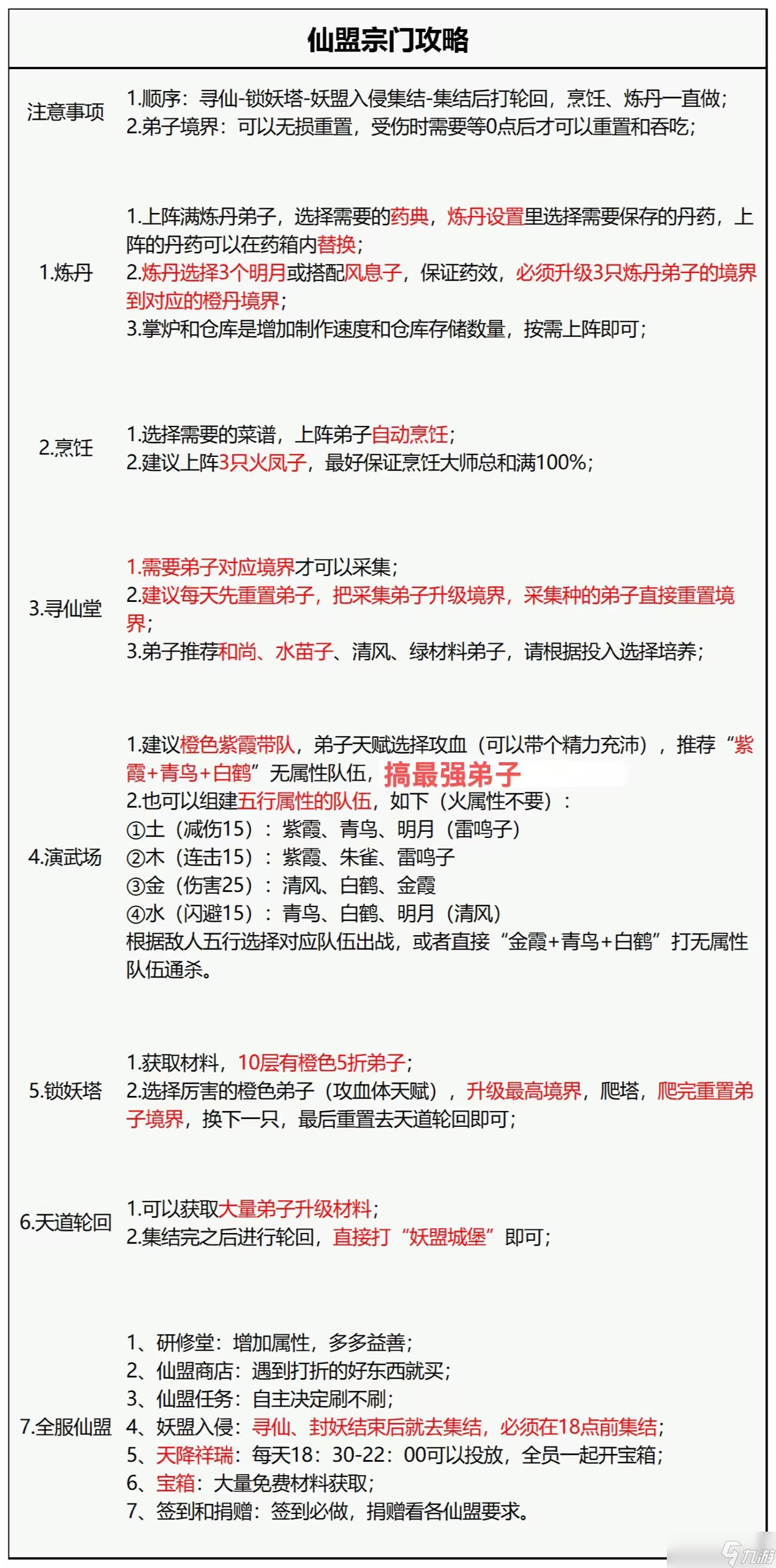 剑与魔龙仙盟宗门攻略