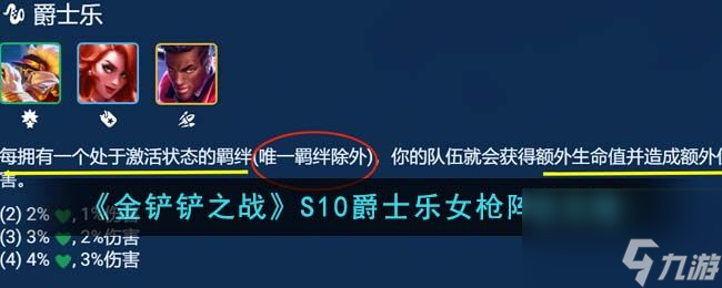 金铲铲之战S10爵士乐女枪阵容怎么玩 S10爵士乐女枪阵容攻略