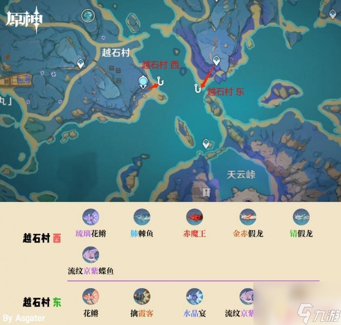 原神釣魚(yú)地圖 原神2022釣魚(yú)點(diǎn)圖文攻略