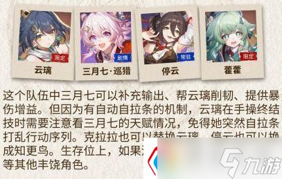 《崩坏星穹铁道》三月七巡猎配队推荐