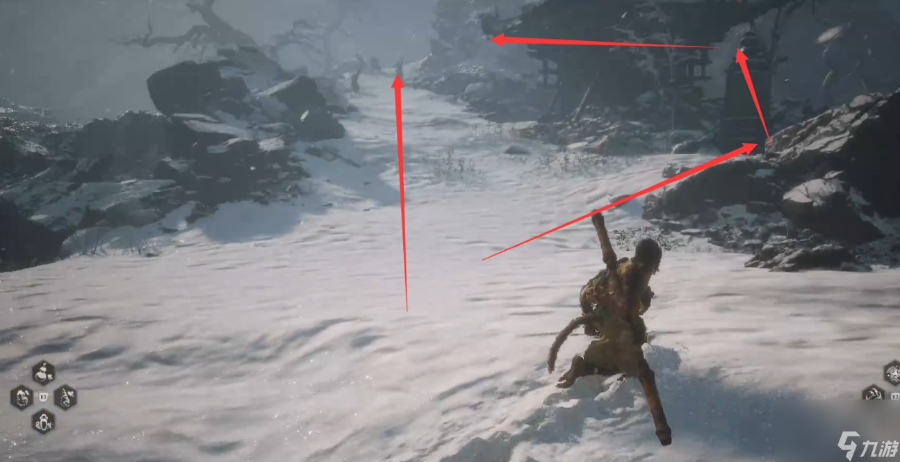 黑神话悟空第三回雪山径披霜道怎么玩