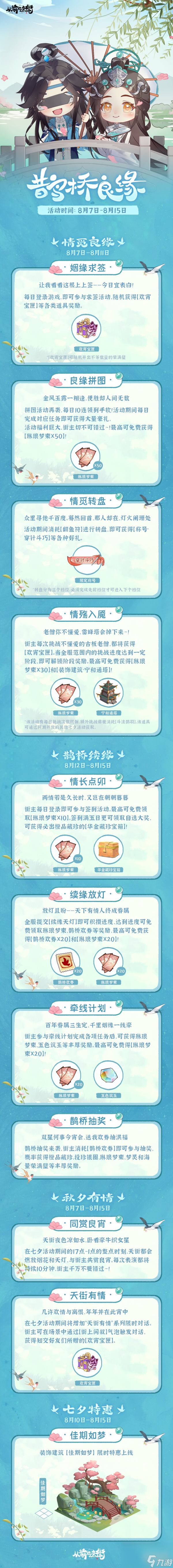 《<a id='link_pop' class='keyword-tag' href='https://www.9game.cn/cqytj/'>从前有条街</a>》鹊桥良缘限时活动8月7日开启