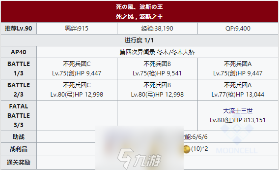 FGOFZ复刻死之风波斯之王配置攻略 挑战本配置详解